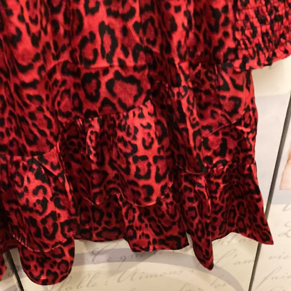 Michael Kors NWT Red Animal Print Dress SZ XL - Picture 7 of 7